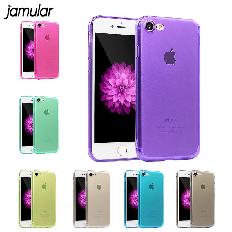 

JAMULAR Thin Transparent Soft Case For iphone X 8 7 6s Plus XR 5s Clear Gel Jelly Back Cover For iphone 7 6 XS MAX Fundas Coque