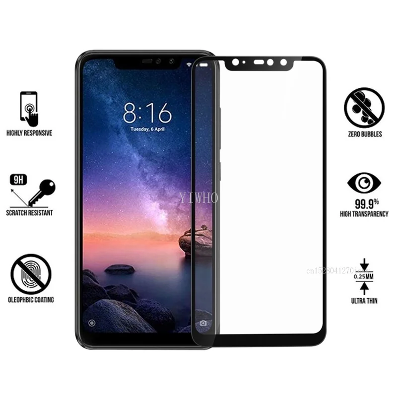 Закаленное стекло для Xiaomi Redmi Note 6 Pro 6a Защита экрана Xiomi Xaomi Redme Note6 6Pro красная