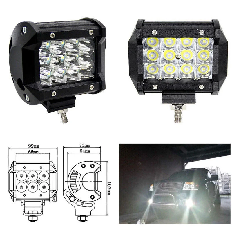 4 дюйма 36 Вт Светодиодный светильник бар рабочий светильник точечный луч вождения противотуманный светильник дорожный светильник ing для джипа автомобиля грузовика SUV лодки морской
