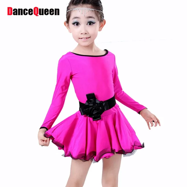 Aliexpress.com : Buy 2017 Children Latin Dance Dresses Rose/Blue/Black ...