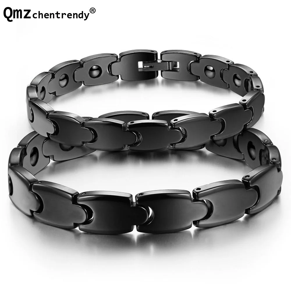 Energy Health Bracelet Anti Radiation Black Ceramic Stainless