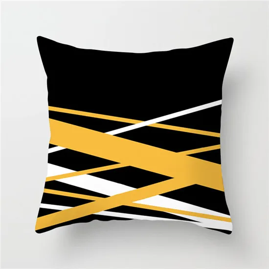 Fuwatacchi желтые с геометрическим узором Чехлы для подушек алмазные Квадратные наволочки полосатые наволочки для подушек для спальни диван мягкие подушки - Цвет: PC04808