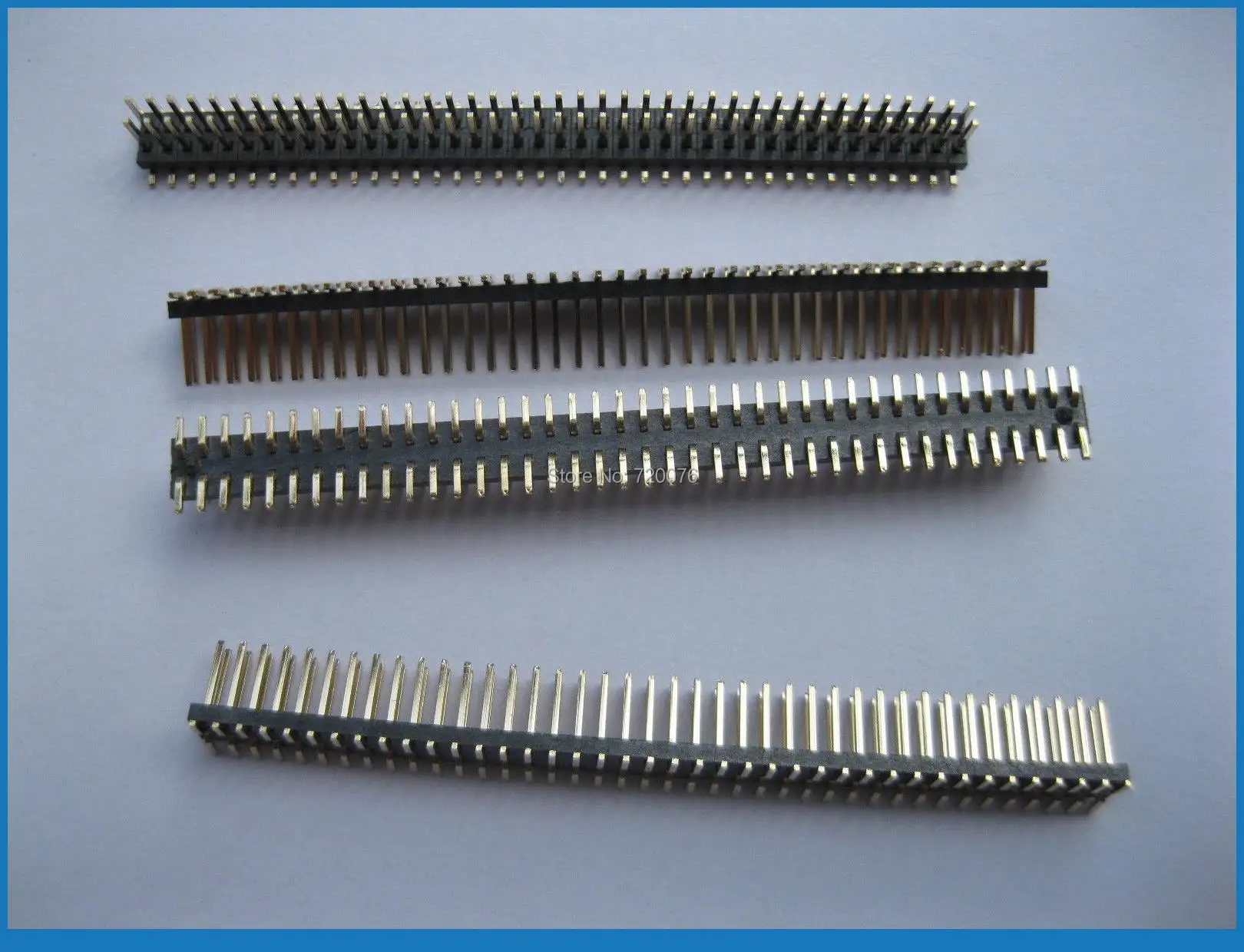 100 pcs Gold Plated SMD SMT 1.27mm Breakable Male Pin Header 2x40 80pin Dual Row 10 pcs 2x10 p 20 pin 1 27 mm male header dual row straight pcb smt male pin headers rohs lead free