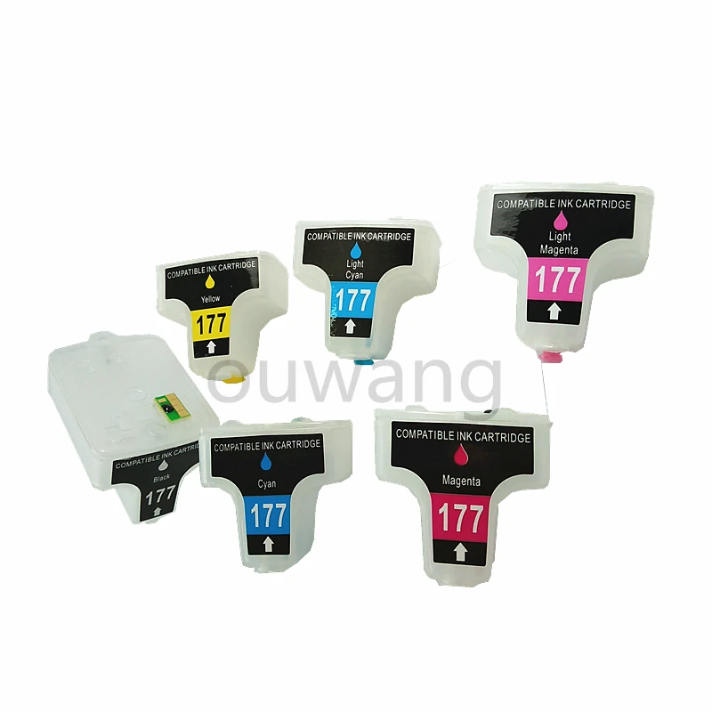 

Empty Refillable ink cartridges For HP 177XL Photosmart 3210 D7460 C5100 C5140 C5183 C6270 C6280 C6180 C6183 C7170
