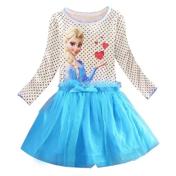 

Summer Baby Girl Dress Princess Vestidos Fever 2 Anna Elsa Dress Birthday Party Dress Children Clothing For Kids Costume