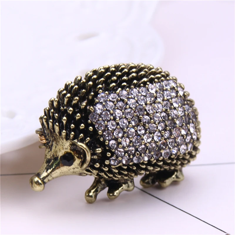 

hedgehog brooch pin jewelry rhinestone broches metal lapel pin men cute pins and brooches for women acessorios