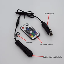 2W DC12V RGB 18key RF remote car use home use car light car bulb side glow fiber optic light engine