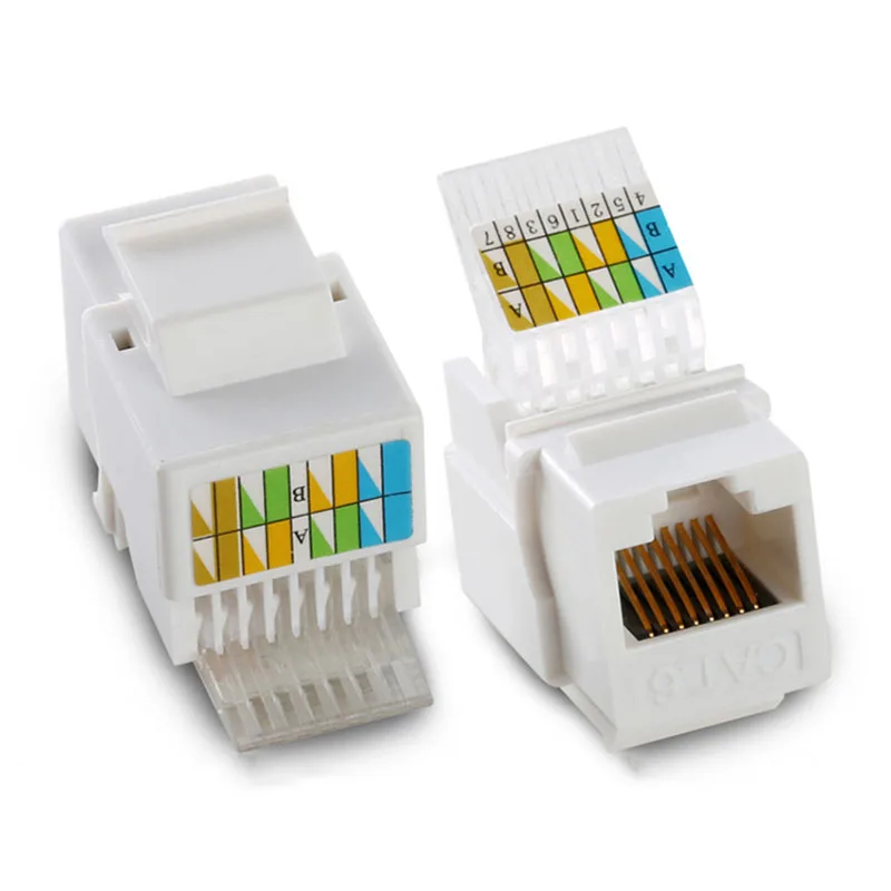 RJ45 Female to Female UTP CAT6 Keystone Insert Wall Plate Adapter Jack