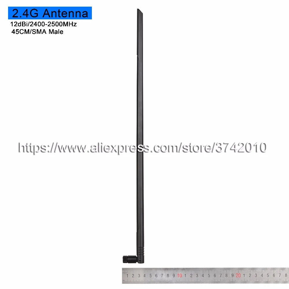 

12dBi high gain 2.4G wifi antenna SMA Male for Wireless Router 45CM
