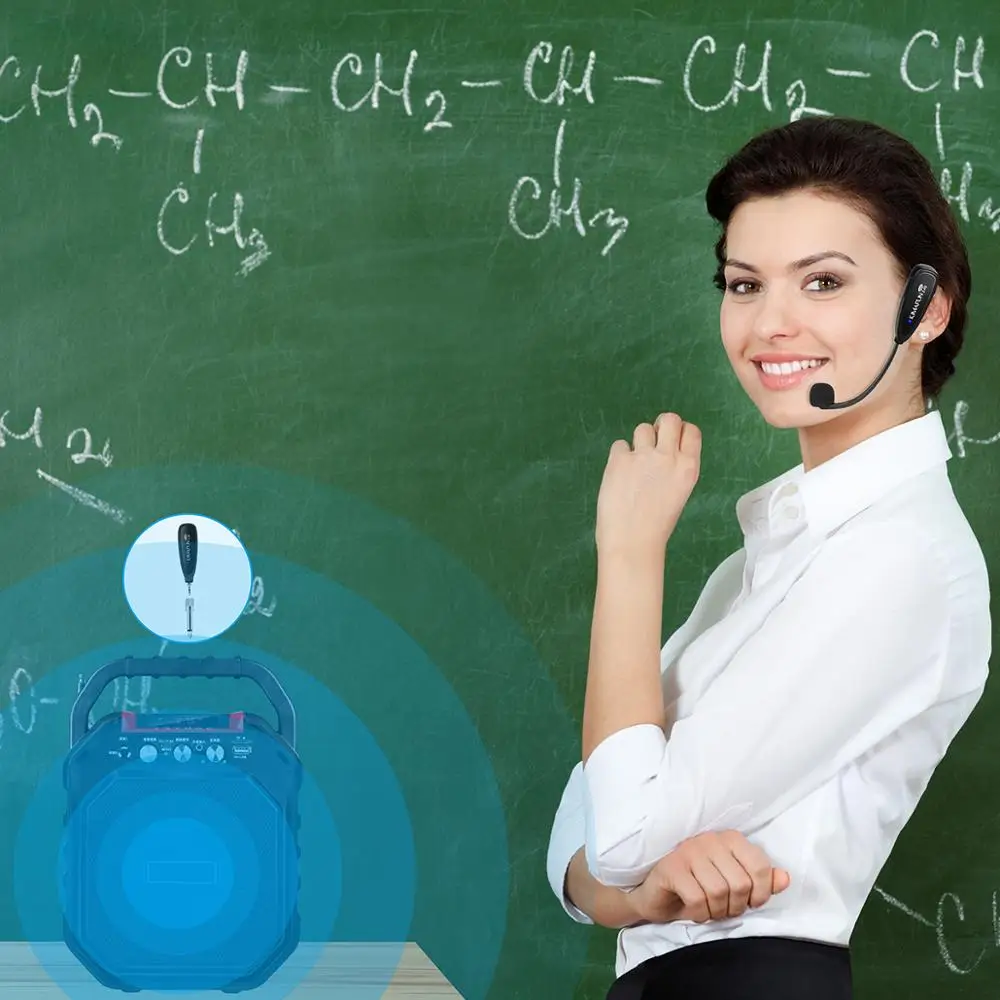 KIMAFUN 2.4G Wireless Microphone Speech Headset