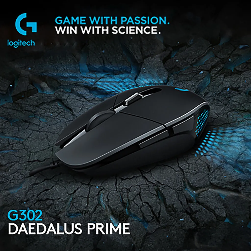 Logitech G302 Проводная игровая клавиатура Мышь 4000 Точек на дюйм 6 клавиш программируемый оптическая Мыши игровая мышь для геймеров компьютерная мышь Souris для ноутбука