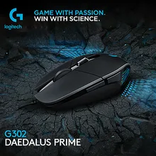 Logitech G302 Проводная игровая клавиатура Мышь оптический 4000 Точек на дюйм настольных ПК Перезаряжаемые мыши для Windows 10/8/7/Vista Поддержка официальный Тесты
