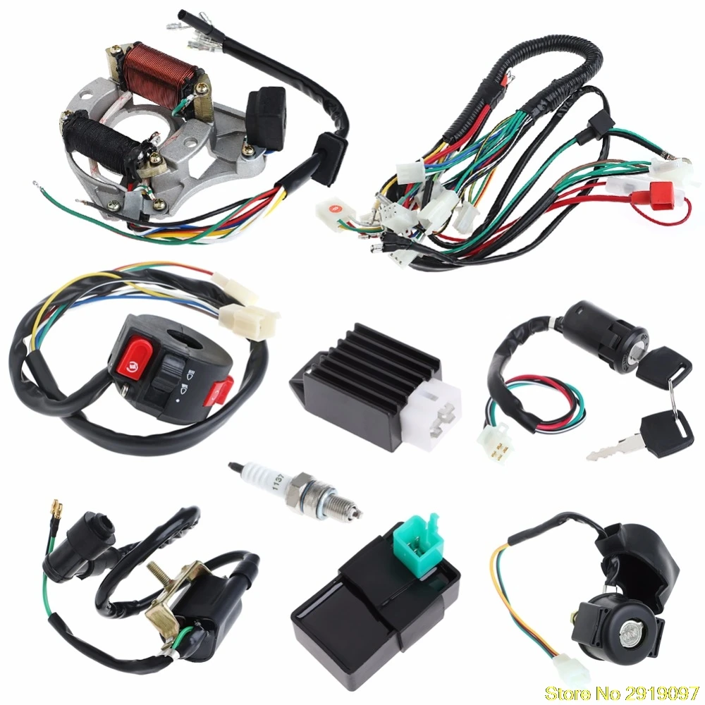 

New Arrive 50/70/90/110CC CDI Wire Harness Assembly Wiring Set ATV Electric Quad Coolster Drop Shipping Support