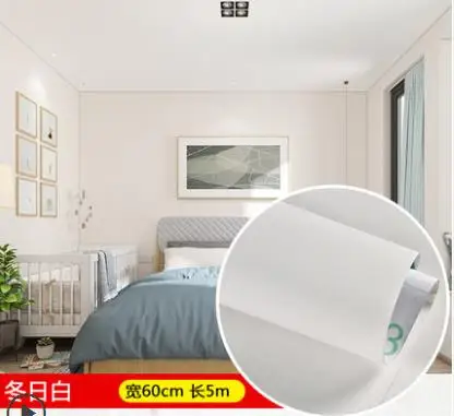 Обои самоклеющиеся спальни теплые обои водонепроницаемые ПВХ сплошной цвет для общежития настенные наклейки мебель ремонт наклейки - Цвет: NO  1