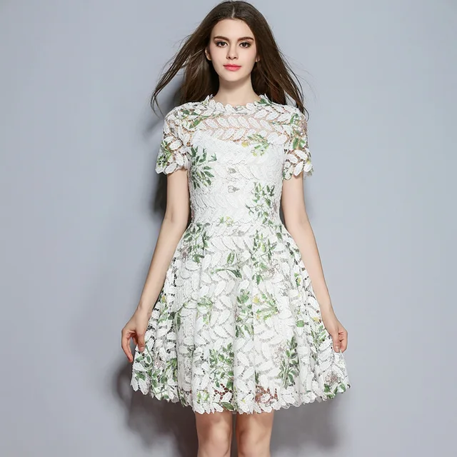 New Summer Female Office Dress High End Flower Mid New Summer Female Office Dress High End Flower Mid Waist Slim Brand
