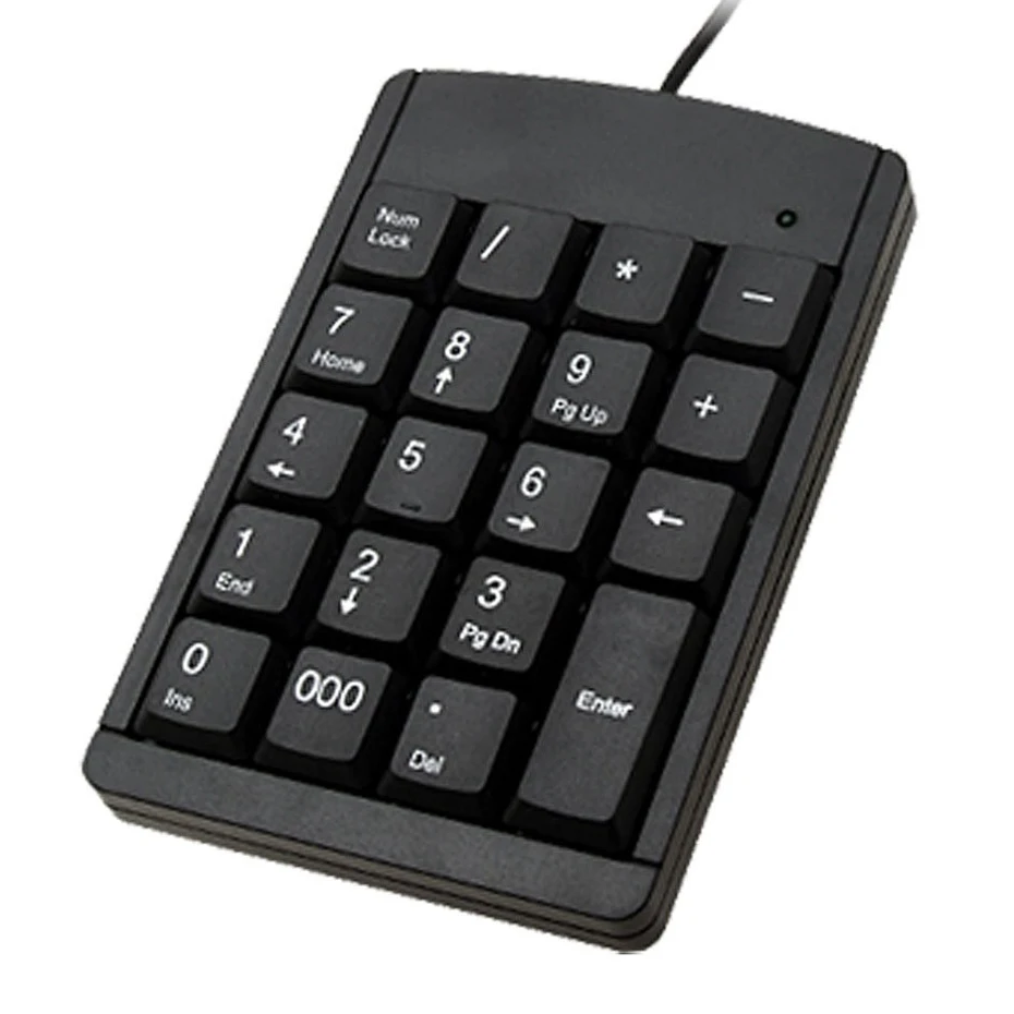 Hot Sale Mini Black USB Numeric Keyboard Keypad for Laptop PC Computer