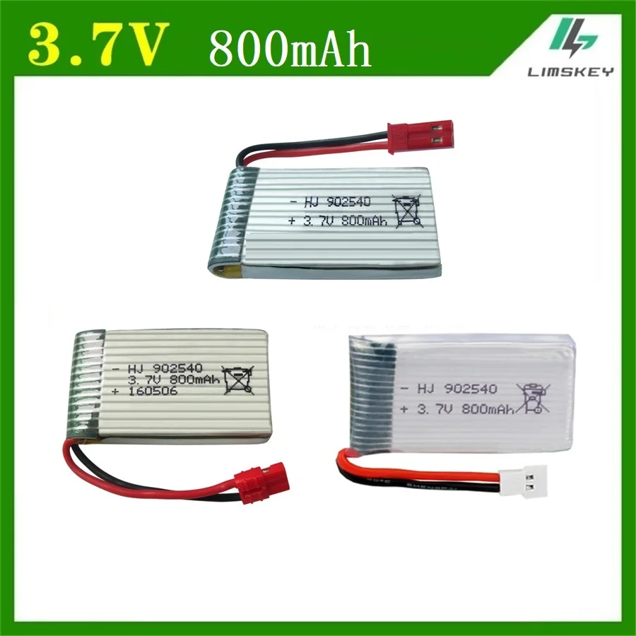 1 шт. 3,7 V 800 мА/ч, 902540 Battry для Syma X5C X5SC X5SW M68 X5HC X5HW X400 X800 четыре оси модель самолета 3,7 V 800 mAh литий-полимерный аккумулятор