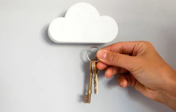 buy 100pcs lot Lovely White Creative Novelty Cloud Shape Magnetic Magnets Key Holder Home Keychains Hanger Good Gifts