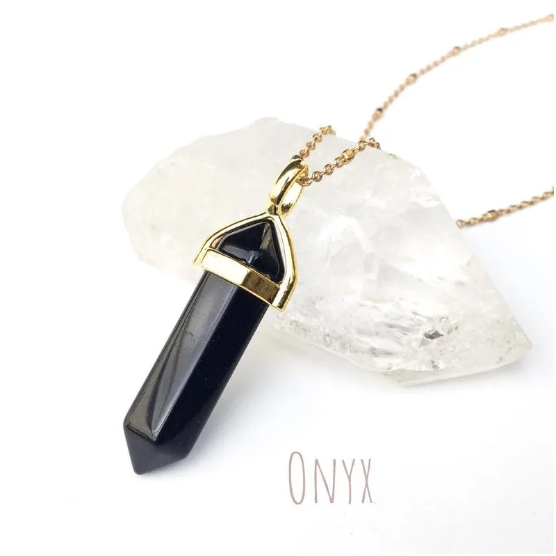 

new ADARJW2019,Onyx necklace, Natural pendant, Onyx pendant, Boho necklace, Layering necklace, Onyx jewelry, Gift for woman