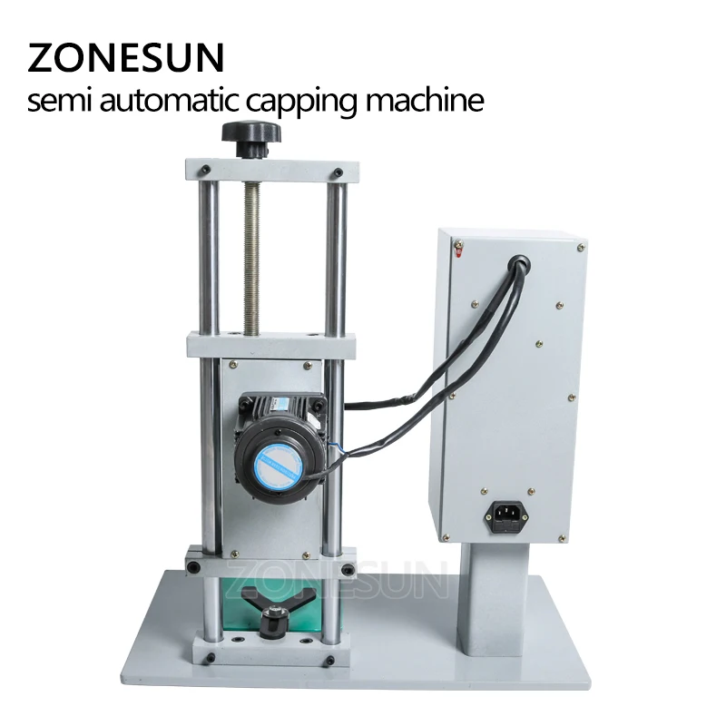 ZONESUN полуавтоматическая машина для выкручивания колпачков электрическая настольная машина для завинчивания колпачков 10-50 мм колпачки для парфюмерного воротника кольцо для табачной смолы бутылка