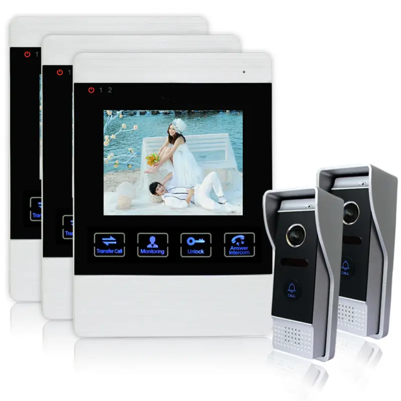 Homefong 4 LCD Video font b Door b font Phone Doorphone Monitor Home Security Digital font