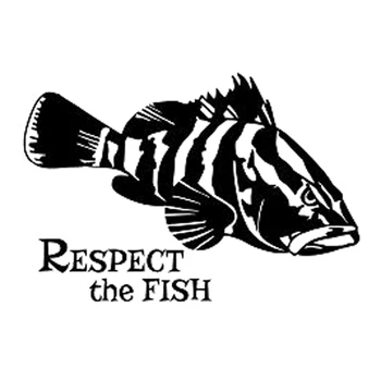 

14.5cm*9.9cm Respect The Fish Animal Car Sticker Vinyl Decor Decal S4-0408