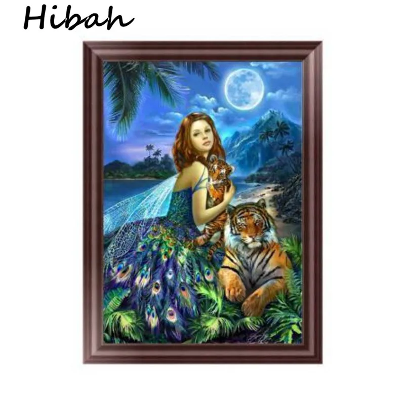 

Diamond Embroidery DIY Diamond Painting Beauty Tiger Animal 5D Diamond Painting Cross Embroidery Rhinestone Mosaic