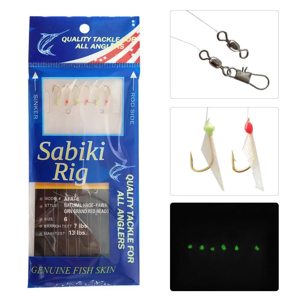 Hyaena-10pcs-Sea-Fishing-Sabiki-Rigs-Fishing-Lures-Real-Fish-Skin-With-Luminous-Beads-Best-Quality (3)