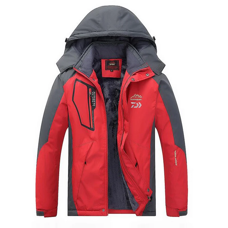 Roupas de Pesca Inverno à Prova Jaquetas de Pesca Grosso ao ar Camisas de Pesca Daiwa Inverno Outono Dwaterproof Água Quente Masculino Velo Livre L-8xl 2020 4 de pesca masculino velo grosso ao ar livre camisas de pesca L-8XL