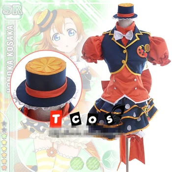 

Love Live Kousaka Honoka CosplaFruit Dress Christmas Dresy Costume s Custom-Made Full Set Free Shipping +Hat+Gloves+Accessorie B