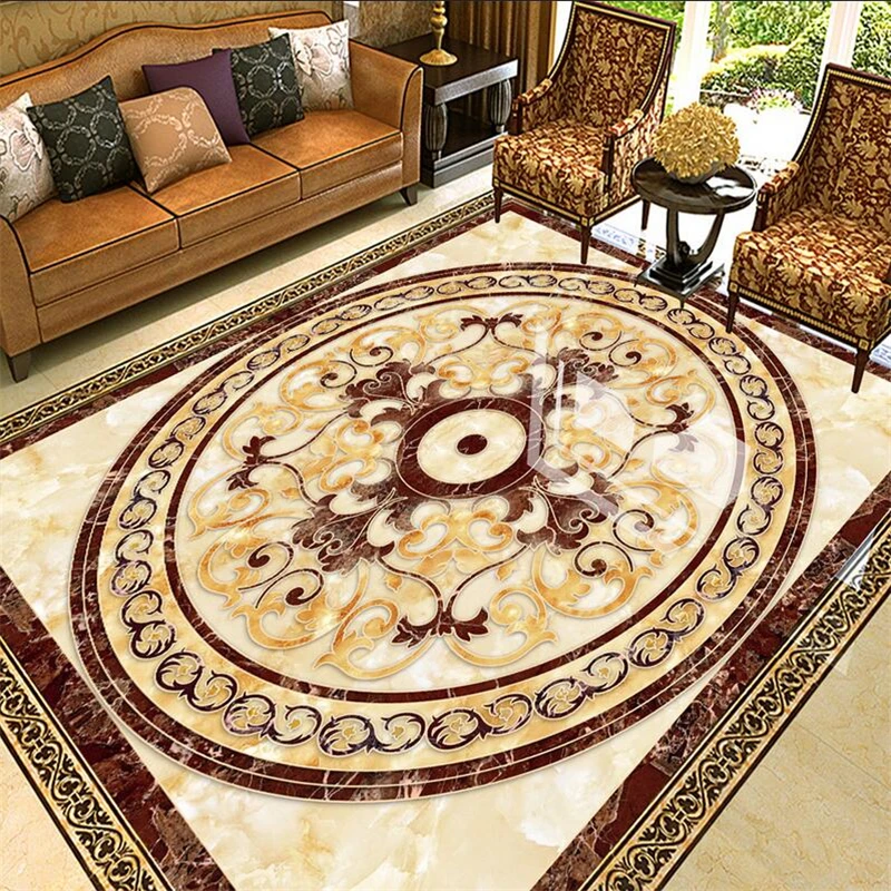 beibehang Custom floor large 3D high temperature burning European
atmosphere marble floor tile hotel parquet floor papier peint