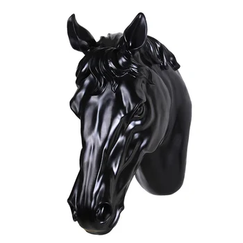 

European Horse Head Wall Pendant Wall Decoration Living Room Bar Animal Creative Decorations Horse Head Hangng Crafts Resin
