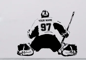 

Waterproof and removable PVC Hockey Goalie CUSTOM Decal Wall art sticker Player jersey NAME and NUMBERS kids Vinyl Stickers