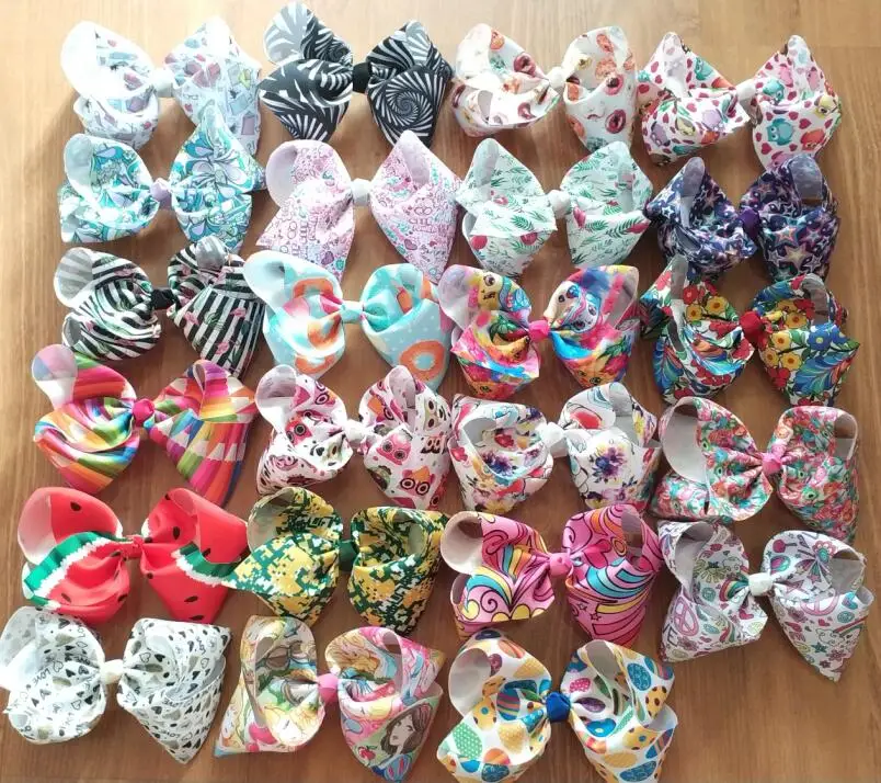 

70pcs DHL Free shipping Mixed styles of Grosgrain Printing Ribbon Hairbow Extra Large Hair bow XL jojobow