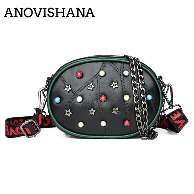 

ANOVISHANA Newest Crossbody Bags for Women 2019 New Designer Genuine Leather Plaid Handbag Lady Casual Day Clutches Black