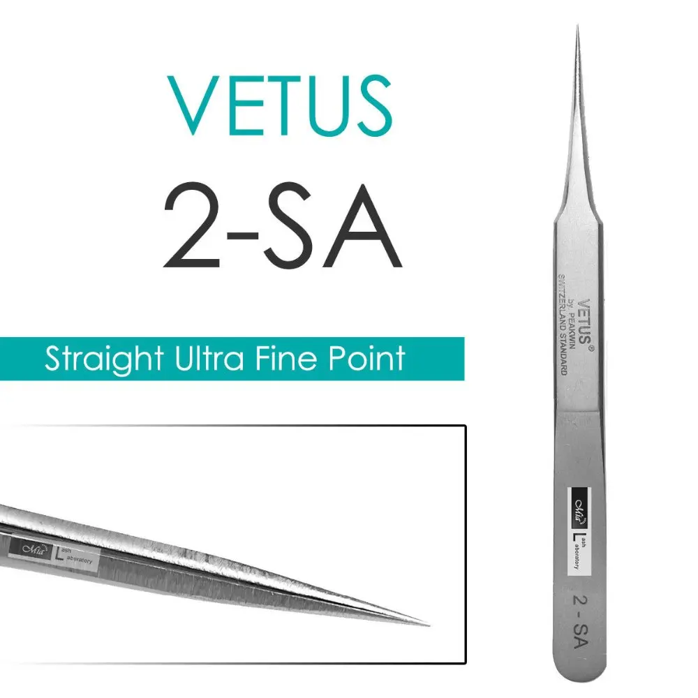 

VETUS 2-SA Straight Ultra Precise Extra Fine Point Tweezers Eyelash Extension