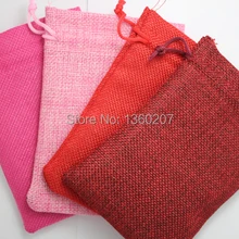 Лидер продаж 100 шт./лот 10x14 см белье пользу Сумки Рождество подарок мешок конфет Jewelry Сумки смешанный цвет