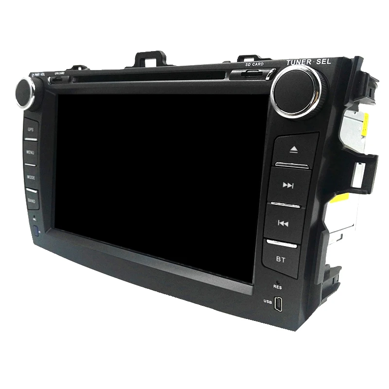 Excellent Octa core Android 8.1 car dvd player for Toyota corolla 2007 2008 2009 2010 2011  2 din 1024*600  gps navigation car radio 1