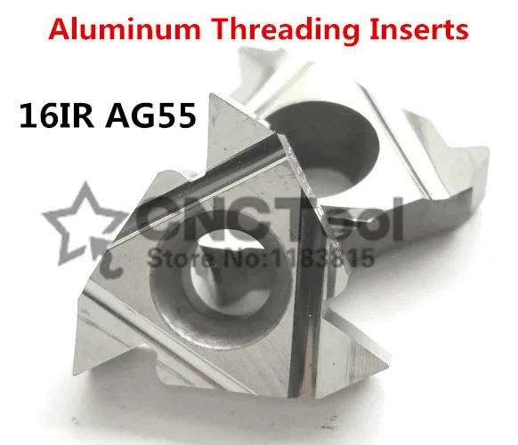 16IR AG55 for Aluminum Tungsten Carbide Threading Lathe Inserts Carbide
