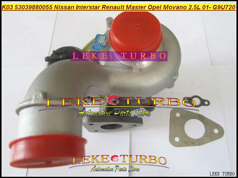 K03 53039700055 53039880055 Turbo турбонагнетатель для NISSAN Interstar для Renault Master для Opel Movano 2001-G9U 720 G9U720 2.5L