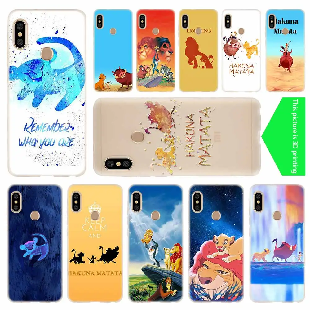 

The Hakuna Matata Lion King cover soft Silicone TPU Case For Xiaomi Redmi 3 4X 4a 5 Plus 7a 5a S2 6a 6 Note 5 6 4 7 5 K20 Pro