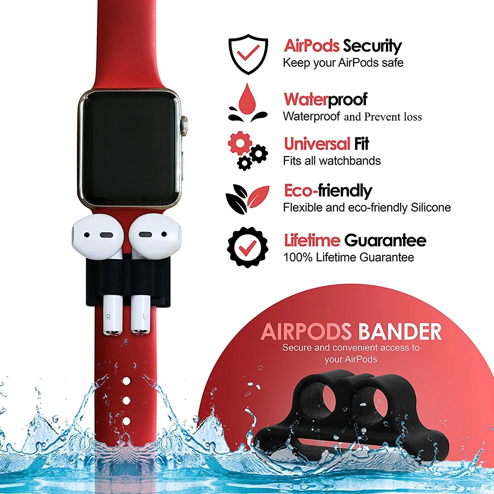 Soft Silicone Anti-lost Strap Earphone Storage Sleeve For Apple AirPods Portable Headphones Protector for Airpods | Электроника