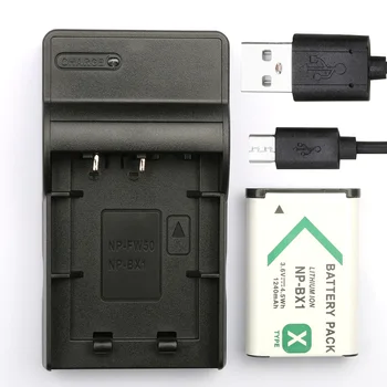 

LANFULANG NP-BX1 NP BX1 camera digital battery+Charger for sony as15 hx300 rx100 wx300 AS100V