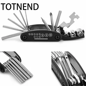 

TOTNEND 16 In 1 Multi Tools For Repair Bicycle Goods Bike Set of Tools Outdoor Spoke Screwdriver Multifunctional Tool Cycling
