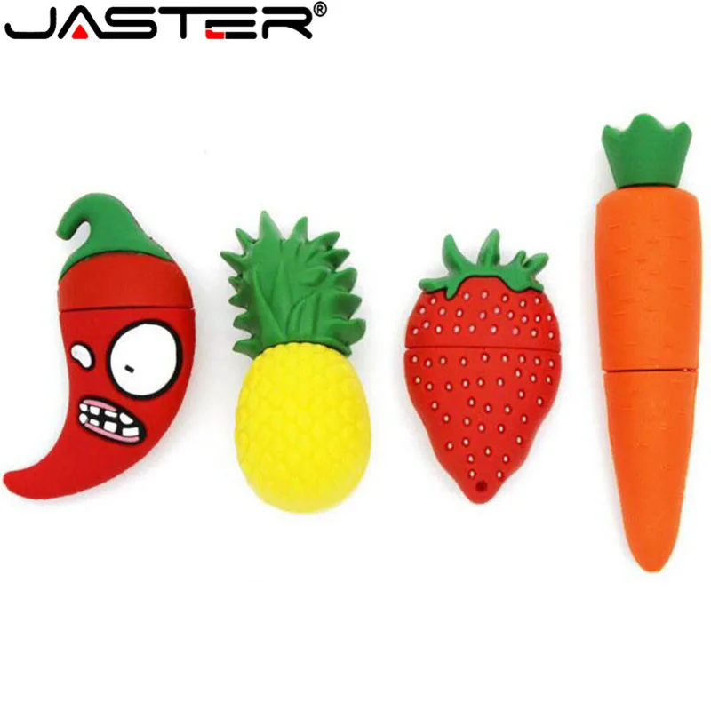 Usb флеш-накопитель JASTER food fruit креативная морковка ананас клубника овощи флешка 64
