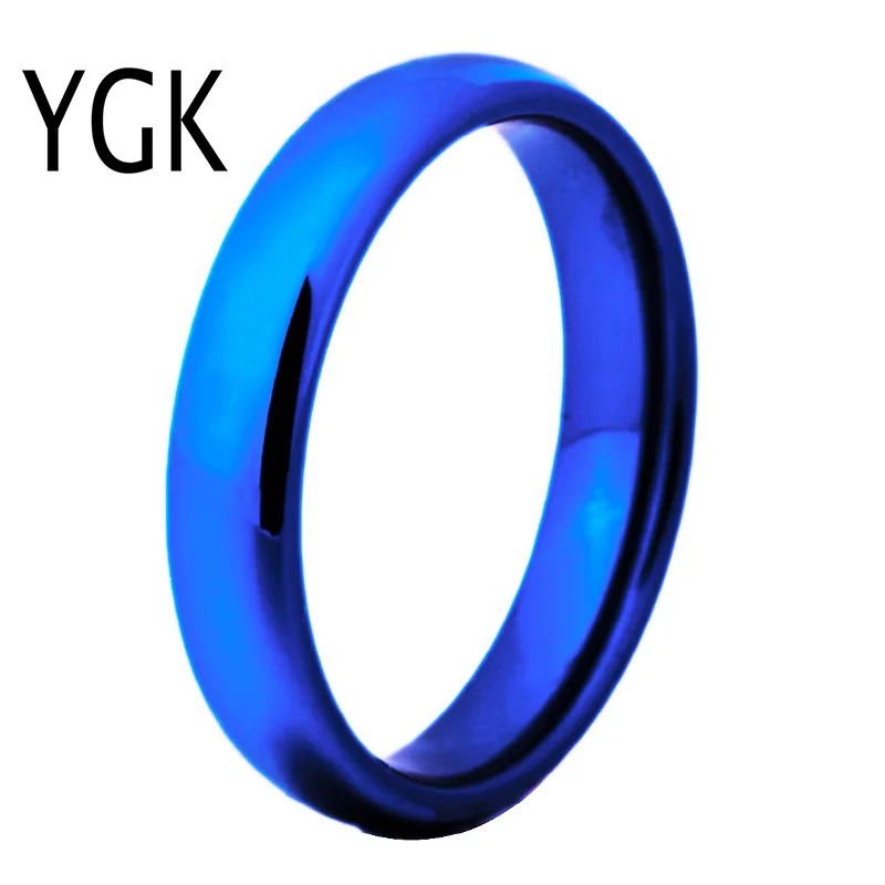 YGK Jewelry Hot sales Classic Wedding Ring for Women Lover's Ring Female Ring Man Fashion Blue Tungsten Carbide Engagement Ring