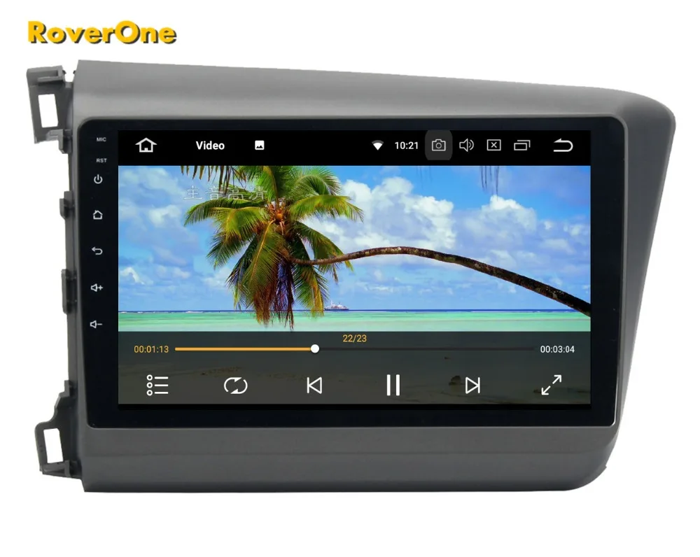 Perfect RoverOne Android 9.0 Octa Core Car Radio GPS For Honda For Civic 2012 2013 2014 Touchscreen Multimedia Player Stereo Bluetooth 10