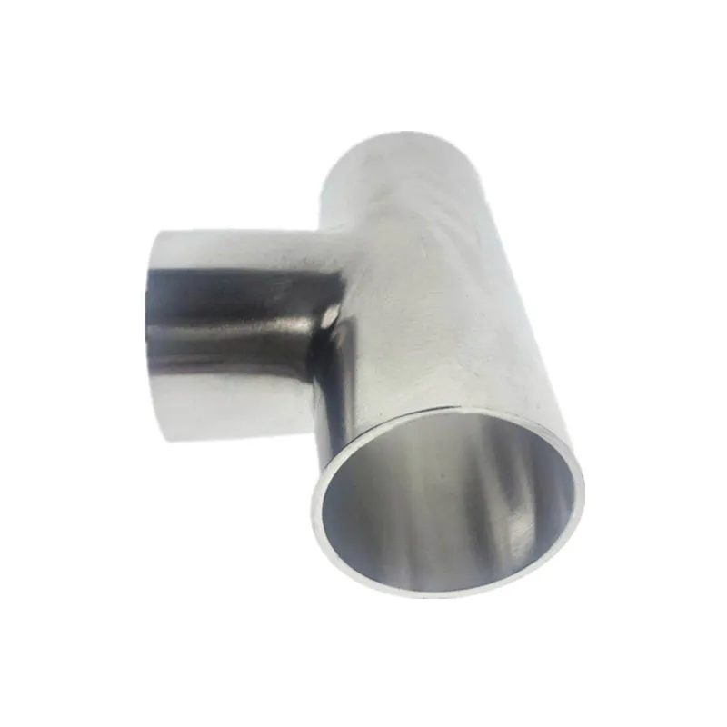 Accesorios de conexión de tubería de soldadura sanitaria tipo T pulido de acero inoxidable de grado alimenticio 304 Accesorios de conexión de tubería de soldadura sanitaria tipo T pulido de acero inoxidable de grado alimenticio 304