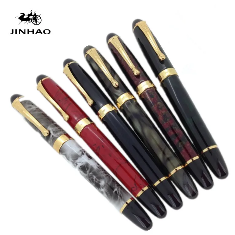 Новое поступление jinhao x450 Роскошная высококачественная металлическая перьевая авторучка с черными чернилами 0,5 мм перьевые ручки школьные и офисные принадлежности подарок