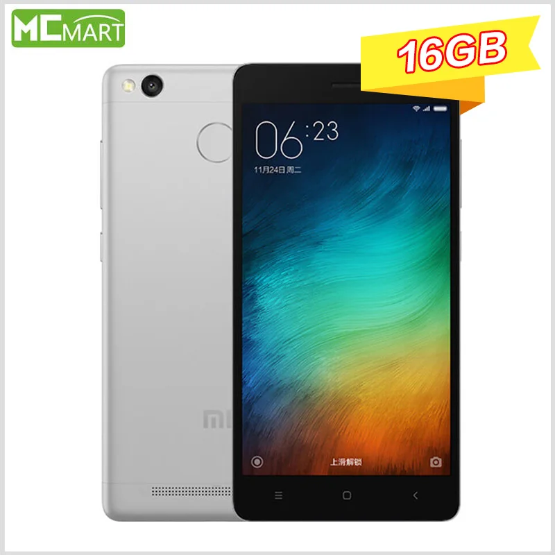 Xiaomi Redmi 3 S Redmi3s 2 ГБ RAM 16 ГБ ROM Snapdragon 430 Отпечатков Пальцев ID 4100 мАч 13.0MP 4 Г FDD Смартфон 5.0 Дюймов